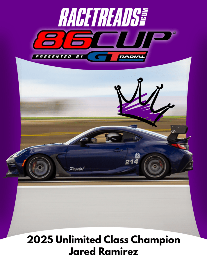 2025 Racetreads.com GT Radial 86Cup Championship Class Winners